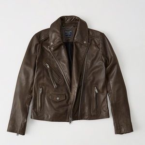 Abercrombie Genuine Leather Biker Jacket